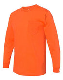 Bayside - USA-Made Long Sleeve T-Shirt with a Pocket - 8100