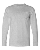 Bayside - USA-Made Long Sleeve T-Shirt with a Pocket - 8100
