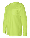Bayside - USA-Made Long Sleeve T-Shirt with a Pocket - 8100
