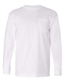 Bayside - USA-Made Long Sleeve T-Shirt with a Pocket - 8100 (More Color)