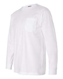 Bayside - USA-Made Long Sleeve T-Shirt with a Pocket - 8100 (More Color)