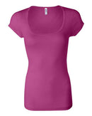 BELLA + CANVAS - Women's Sheer Mini Rib Scoopneck Tee - 8703