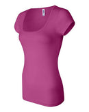 BELLA + CANVAS - Women's Sheer Mini Rib Scoopneck Tee - 8703