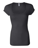 BELLA + CANVAS - Women's Sheer Mini Rib Scoopneck Tee - 8703