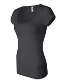 BELLA + CANVAS - Women's Sheer Mini Rib Scoopneck Tee - 8703