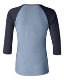 BELLA + CANVAS - Women’s 1X1 Baby Rib Raglan Three-Quarter Sleeve Tee - 2000