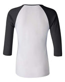 BELLA + CANVAS - Women’s 1X1 Baby Rib Raglan Three-Quarter Sleeve Tee - 2000