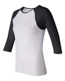 BELLA + CANVAS - Women’s 1X1 Baby Rib Raglan Three-Quarter Sleeve Tee - 2000