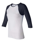 BELLA + CANVAS - Women’s 1X1 Baby Rib Raglan Three-Quarter Sleeve Tee - 2000