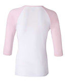 BELLA + CANVAS - Women’s 1X1 Baby Rib Raglan Three-Quarter Sleeve Tee - 2000
