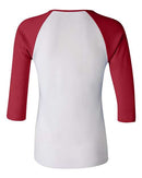 BELLA + CANVAS - Women’s 1X1 Baby Rib Raglan Three-Quarter Sleeve Tee - 2000