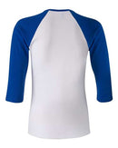 BELLA + CANVAS - Women’s 1X1 Baby Rib Raglan Three-Quarter Sleeve Tee - 2000