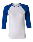 BELLA + CANVAS - Women’s 1X1 Baby Rib Raglan Three-Quarter Sleeve Tee - 2000