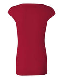 BELLA + CANVAS - Women's Cap Sleeve Sheer Mini Rib V-neck Tee - 8705