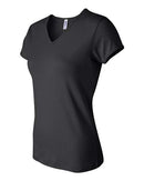 BELLA + CANVAS - Women's Baby Rib Short Sleeve V-Neck Tee - 1005