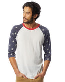 Alternative - Printed Eco-Jersey Baseball Raglan Tee - 2089ea
