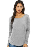 BELLA + CANVAS - Women’s Flowy 2x1 Ribbed Long Sleeve Tee - 8852