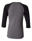 BELLA + CANVAS - Women’s 1X1 Baby Rib Raglan Three-Quarter Sleeve Tee - 2000