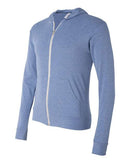 BELLA + CANVAS - Unisex Triblend Lightweight Full-Zip Hooded Long Sleeve Tee - 3939
