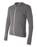 BELLA + CANVAS - Unisex Triblend Lightweight Full-Zip Hooded Long Sleeve Tee - 3939