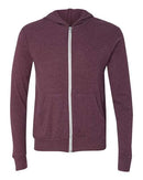 BELLA + CANVAS - Unisex Triblend Lightweight Full-Zip Hooded Long Sleeve Tee - 3939