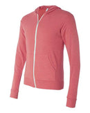 BELLA + CANVAS - Unisex Triblend Lightweight Full-Zip Hooded Long Sleeve Tee - 3939