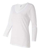BELLA + CANVAS - Missy Three-Quarter Sleeve Jersey V-Neck Tee - 6425