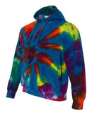 Dyenomite - Rainbow Multi-Color Cut-Spiral Hooded Sweatshirt - 854TD