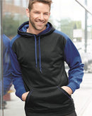 Badger - Pro Heather Colorblocked Hooded Sweatshirt - 1468
