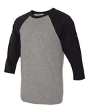 BELLA + CANVAS - Unisex Three-Quarter Sleeve Baseball Tee - 3200