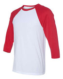 BELLA + CANVAS - Unisex Three-Quarter Sleeve Baseball Tee - 3200 (More Color)