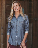 Weatherproof - Women's Vintage Denim Long Sleeve Shirt - W154695