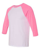 BELLA + CANVAS - Unisex Three-Quarter Sleeve Baseball Tee - 3200 (More Color)