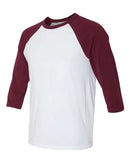 BELLA + CANVAS - Unisex Three-Quarter Sleeve Baseball Tee - 3200 (More Color)