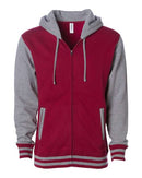 Independent Trading Co. - Unisex Heavyweight Varsity Full-Zip Hooded Sweatshirt - IND45UVZ