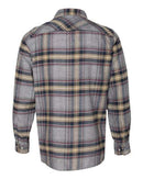 Burnside - Snap Front Long Sleeve Plaid Flannel Shirt - 8219