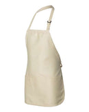 Q-Tees - Full-Length Apron with Pouch Pocket - Q4250