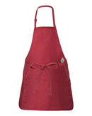 Q-Tees - Full-Length Apron with Pouch Pocket - Q4250