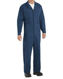 Red Kap - Button-Front Cotton Coverall Long Sizes - CC16L