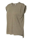BELLA + CANVAS - Women’s Flowy Rolled Cuffs Muscle Tee - 8804