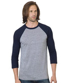 Bayside - Triblend Three-Quarter Sleeve Raglan Tee - 9525