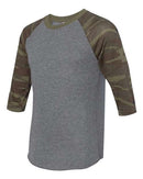 Alternative - Printed Eco-Jersey Baseball Raglan Tee - 2089ea