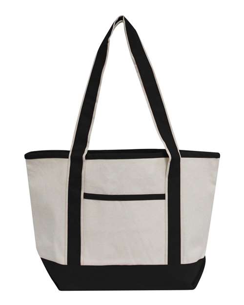 Q-tees Q611 25L Zippered Tote - Natural - One Size