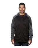 Burnside - Performance Raglan Full-Zip Sweatshirt - 8660