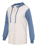 MV Sport - Women’s French Terry Hooded Pullover with Colorblocked Sleeves - W20145