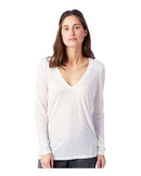 Alternative - Women's Long Sleeve Slinky Jersey V-Neck Tee - 3894