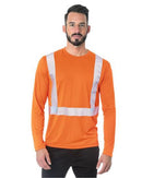 Bayside - USA-Made Hi-Visibility Long Sleeve Performance T-Shirt - Segmented Tape - 3740