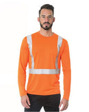 Bayside - USA-Made Hi-Visibility Long Sleeve Performance T-Shirt - Solid Tape - 3742