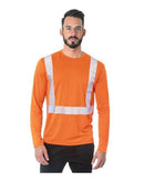 Bayside - USA-Made Hi-Visibility Long Sleeve Performance T-Shirt - Segmented Tape - 3740