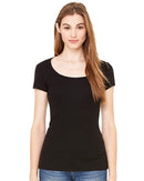 BELLA + CANVAS - Women's Sheer Mini Rib Scoopneck Tee - 8703